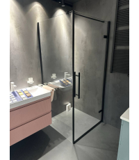 Душевая кабина квадратная Ravak Cool! COSD1 + COPS 90x90 Transparent, чёрный, безопасное стекло, X0VV70300Z1+X9VV70300Z1
