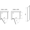 ᐉ Душевая кабина квадратная Ravak Cool! COSD1 + COPS 80x80 Transparent, чёрный, безопасное стекло, X0VV40300Z1+X9VV40300Z1