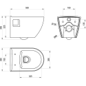 Підвісний унітаз Ravak WC Endo RimOff, білий, X01933