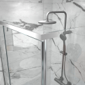  Душова штора Ravak ESDPS-120/90 Transparent полірований алюміній, RKUC500019