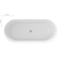 Ванна акрилова Ravak FREEDOM O TEC 170x77 см Чорна CD51700000