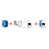 Смеситель скрытого монтажа Ravak 10* без переключателя для R-box TD 066.00, X070071
