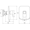Смеситель скрытого монтажа Ravak 10* без переключателя для R-box TD 066.00, X070071