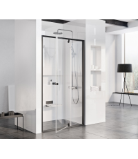 Душевые двери Ravak PIVOT PDOP2 - 110 черный + TRANSPARENT, 03GD0300Z1