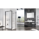 Стенка для душевой кабинки Ravak PIVOT PPS - 90, черный +TRANSPARENT, 90G70300Z1