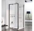 Стенка для душевой кабинки Ravak PIVOT PPS - 90, черный +TRANSPARENT, 90G70300Z1