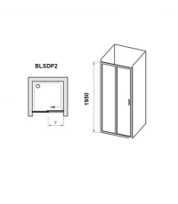 Душевые двери Ravak BLIX Slim BLSDP2-100, полированный алюминий +Transparent, X0PMA0C00Z1