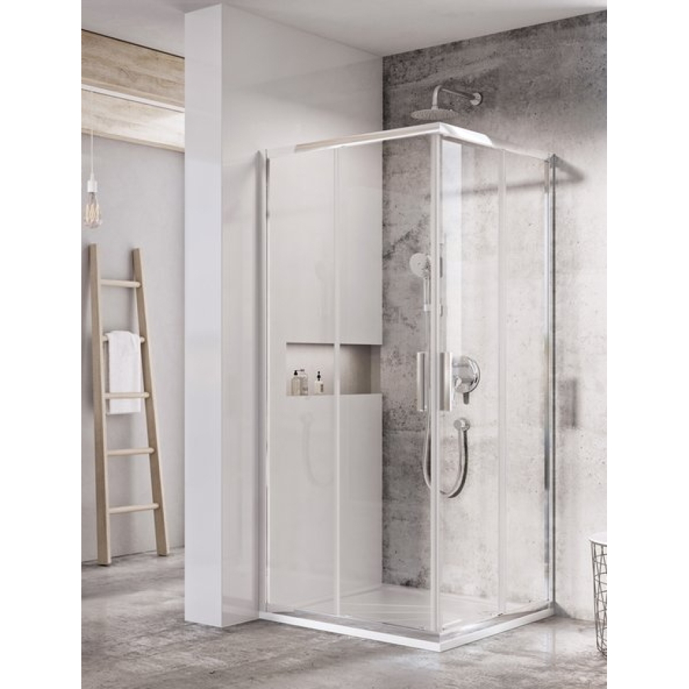  Душовий куточок Ravak BLIX Slim BLSRV2-90, полірів. алюміній + TRANSPARENT, X1LM70C00Z1