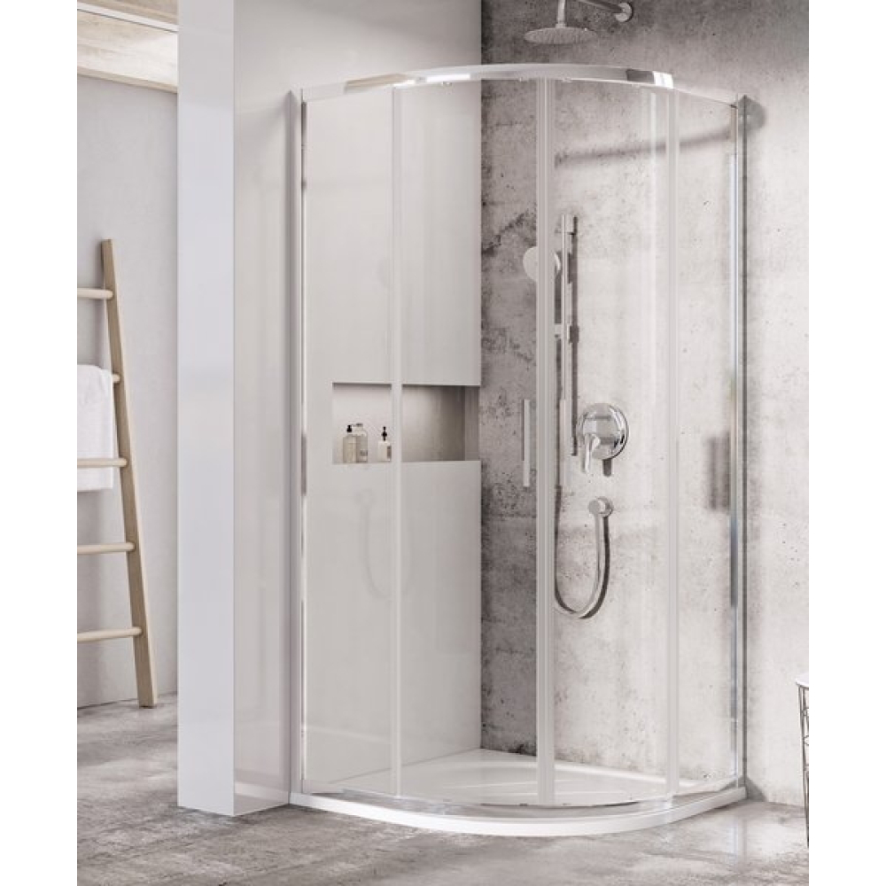Душовий куточок Ravak BLIX Slim BLSCP4-80, полірів. алюміній + TRANSPARENT, X3BM40C00Z1