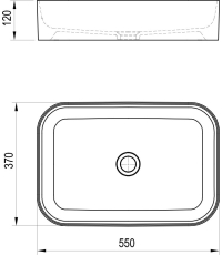 Умывальник Ravak Ceramic Slim R 550, XJX01155002