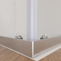 Душова кабіна квадратна Ravak SLRV2-90 Transparent, алюміній, безпечне скло, RKUC500028