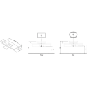 Комплект: Столешница под умывальник Ravak дуб + Раковина CREAVIT ULTRA 45 + X000000833+UL145-00CB00E-00 (выставочный образец)