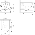 Біде підвісне Ravak Uni Chrome, X01912