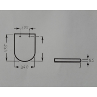 Сиденье для унитаза Rosa Classic из материала Duroplast, антибактериальное, Soft Close R-1215A-SC