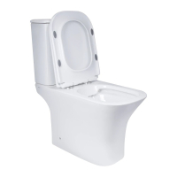 Унитаз компакт Rosa Classic белый с сидением дюропласт soft-close, R-1215A