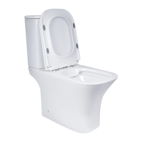 Унітаз компакт Rosa Classic білий із сидінням дюропласт soft-close, R-1215A