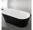 Акриловая Отдельностоящая ванна Rosa 170x75x58 Чёрный мат MS-03-B