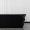 Акрилова Окремостояча ванна  Rosa 170x75x58 Чорна матова MS-03-B