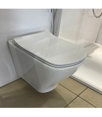 Подвесной унитаз Ravak WC Classic RimOff + Сиденье Сиденье для унитаза с крышкой WC Classic Slim RimOff, X01671+X01673