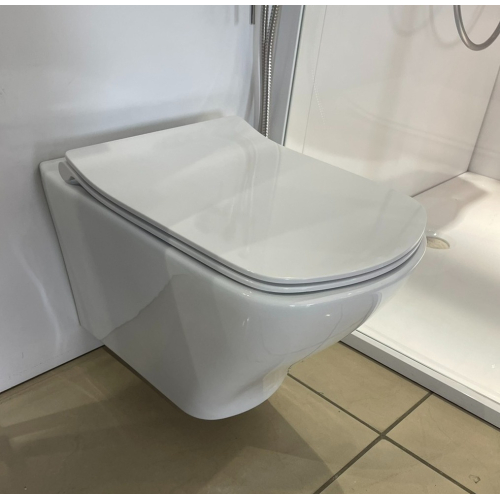 Подвесной унитаз Ravak WC Classic RimOff + Сиденье Сиденье для унитаза с крышкой WC Classic Slim RimOff, X01671+X01673