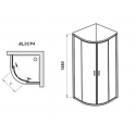 Душевой уголок BLIX Slim BLSCP4-80, полиров. алюминий + TRANSPARENT, X3BM40C00Z1