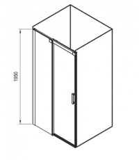 Душевые двери Ravak Matrix MSD2-100 L белый+Transparent, 0WLA0100Z1