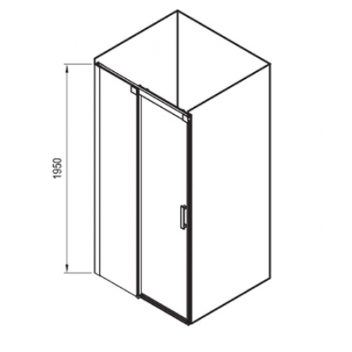 Душові двері Ravak Matrix MSD2-100 L полірований алюміній + Transparen, 0WLA0C00Z1