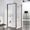 Стінка для душової кабінки Ravak PIVOT PPS - 90, чорний + TRANSPARENT, 90G70300Z1
