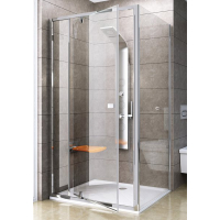 Стінка для душової кабінки Ravak PIVOT PPS-80 Transparent, профіль сатин, 90G40U00Z1