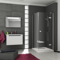 Стінка для душової кабінки Ravak SMARTLINE SMPS - 80 L Transparent, хром фурнітура, безпечне скло