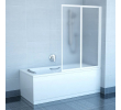 Шторка для ванны Ravak VS2 - 105 TRANSPARENT белый профиль, 796M0100Z1