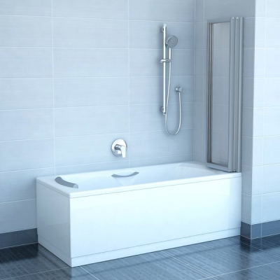 Шторка для ванны Ravak VS3 - 100 TRANSPARENT белый профиль, 795P0100Z1