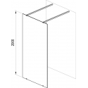 Неподвижная стенка Ravak Walk In Free-150 v.200 Полиров. алюминий. Transparent GW9FP0C00Z1