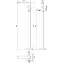 Напольный смеситель для отдельностоящей ванны Ravak CHROME, X070101