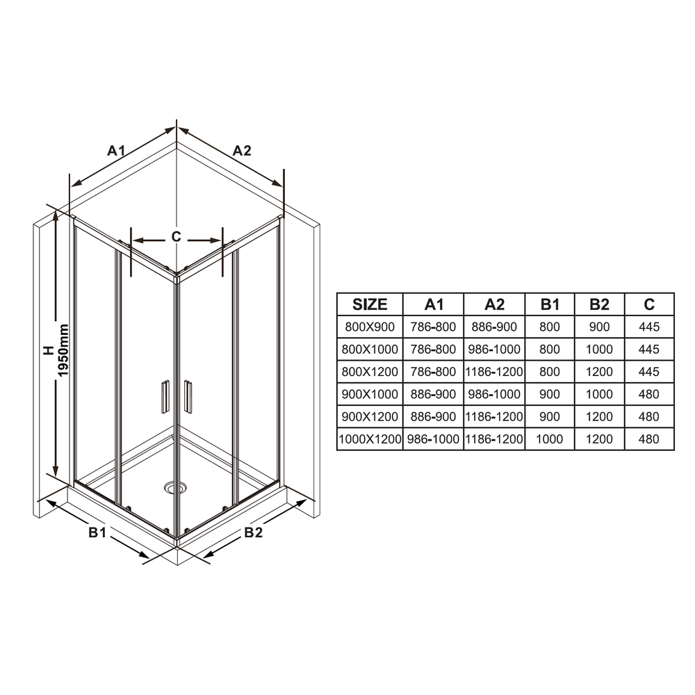  Душевая дверь Ravak BLSRV2K-120 Полир.алюм. TRANSPARENT X1XMG0C00Z1