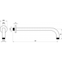 Кронштейн для верхнего душа боковий Ravak 702.20, X07P571