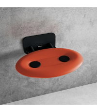 Сиденье для душа Ravak OVO P II, полупрозрачный оранжевый/черный, B8F0000058