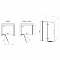 Душові двері Ravak Cool COSD2-110 Transparent, Хром, безпечне скло, X0VVDCA00Z1