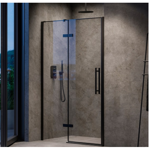 Душові двері Ravak Cool COSD2-100 Transparent, Чорний, безпечне скло, X0VVAC300Z1