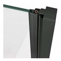 Душевые двери Ravak Cool COSD 1- 90 Transparent, Чёрный, безопасное стекло, X0VV70300Z1