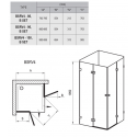 Набор фурнитуры Ravak B SET L для душевой двери BRILLIANT BSD 2 - 80, 90, хром, D01000A084