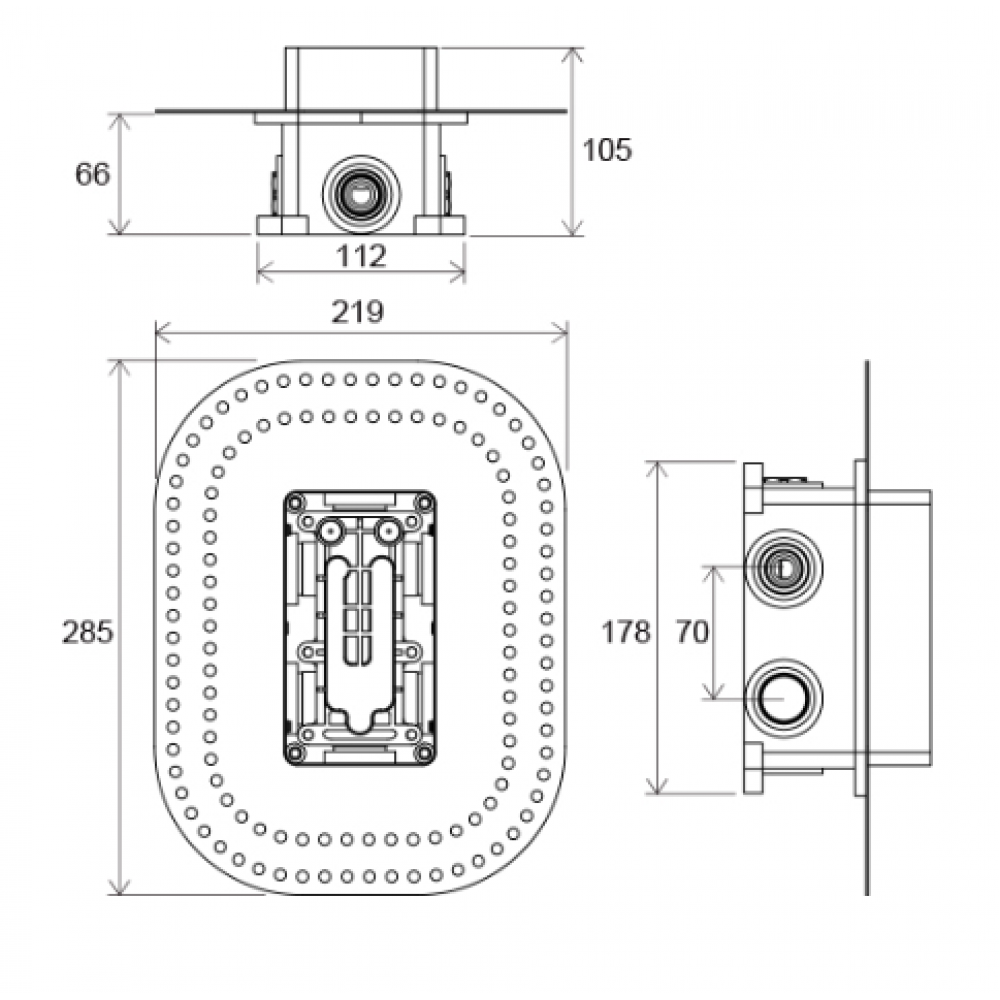 Встраиваемый механизм Ravak для смесителя скрытого монтажа, X070074